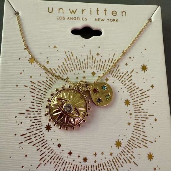 Unwritten Divinely Protected 14K Gold Flash Plated Necklace NEW - Picture 2 of 4